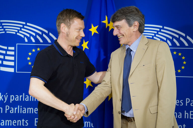 Fotografia 1: David SASSOLI, EP President meets with SCHIRDEWAN
