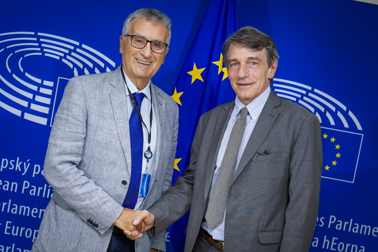 Снимка 1: David SASSOLI, EP President meets with Franco ROBERTI