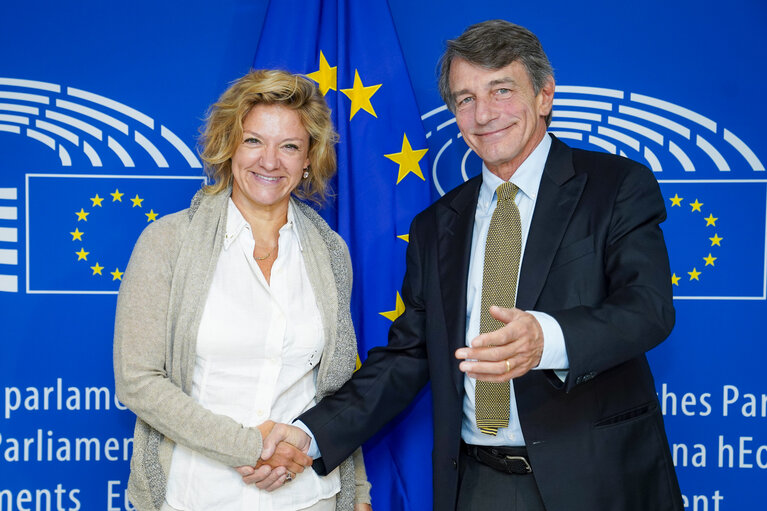 David SASSOLI - EP President meets with Monica FRASSONI