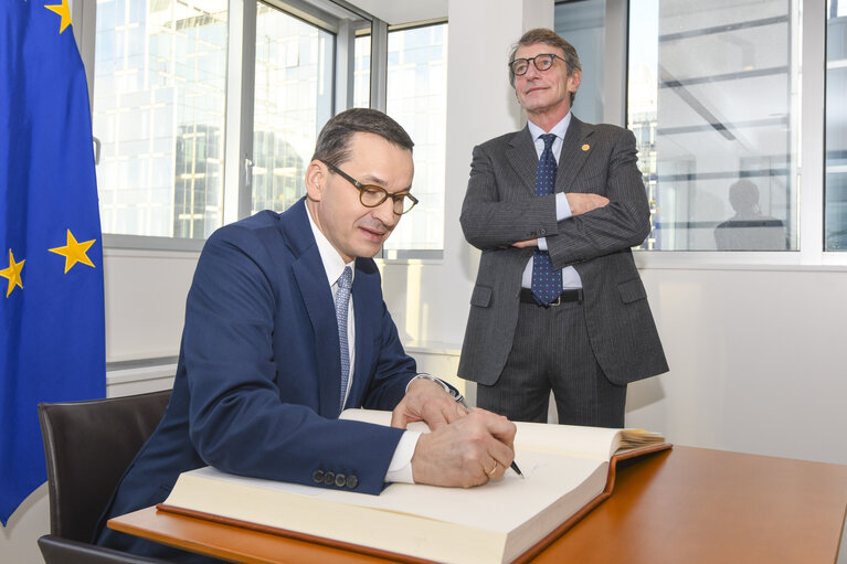 David SASSOLI, EP President meets with Mateusz MORAWIECKI, Polish Prime Minister- Bilateral meeting