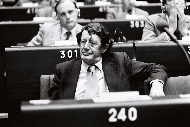 The MEP Erhard JAKOBSEN during a session in Strasbourg in May 1980.