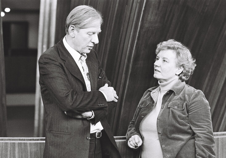 Fotografi 19: Meeting at the European Parliament in Strasbourg in February 1980