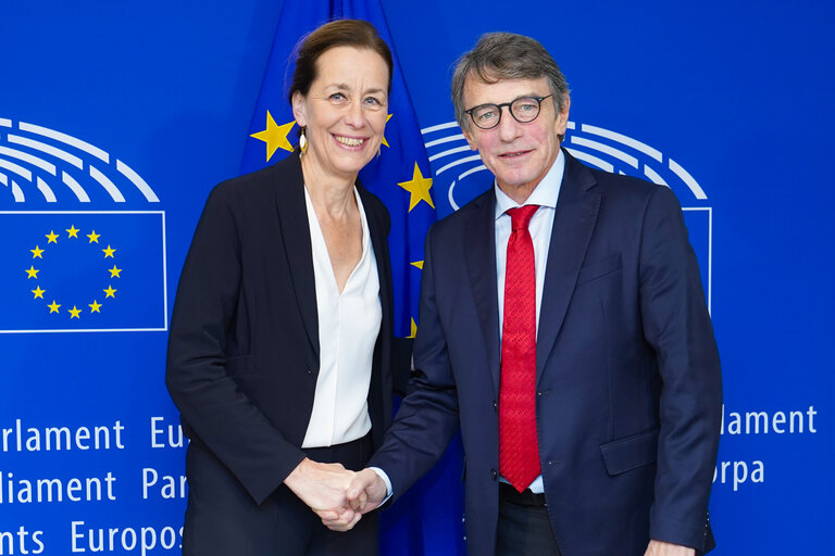 Billede 1: David SASSOLI, EP President meets with Fabienne KELLER.