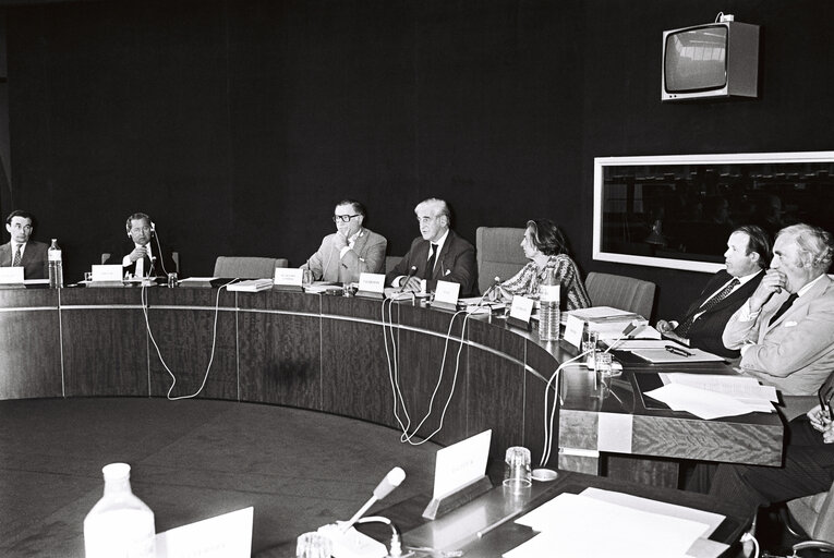 Fotografi 4: Meeting during a session in Strasbourg in May 1980.