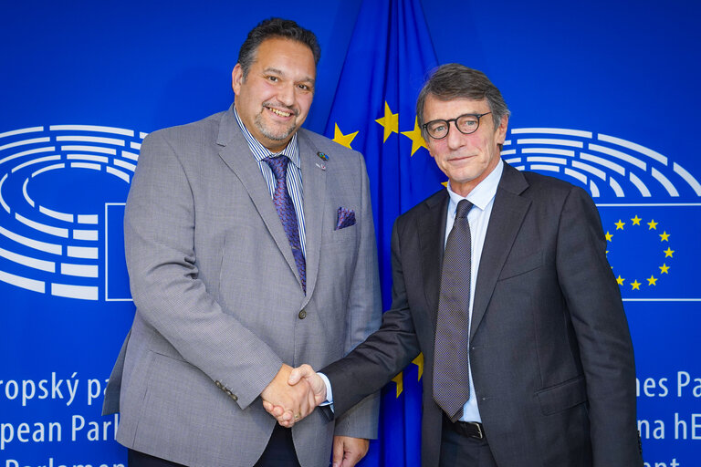 Zdjęcie 2: David SASSOLI, EP President meets with Romeo FRANZ