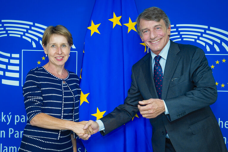 Fotografia 2: David SASSOLI - EP President meets with Anne SANDER