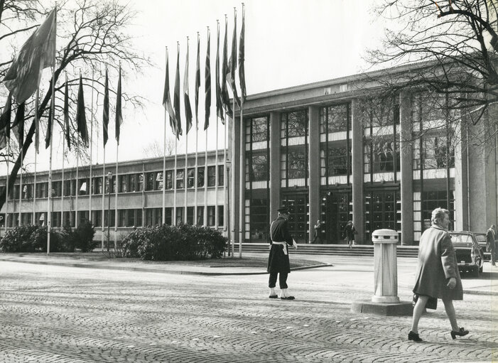 Old EP Building in Strasbourg (main entrance) E.P.Headquarters until october 1976