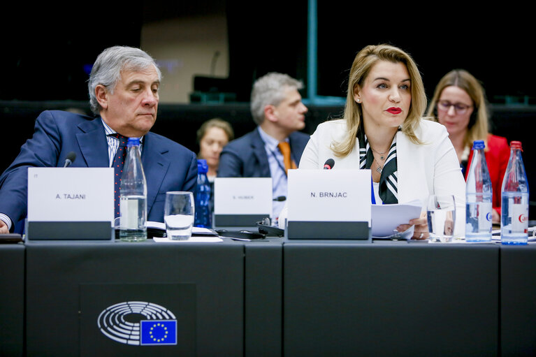 Meeting of the Conference of Committee Chairs (CCC) with Nikolina BRNJAC, State Secretary in the Ministry of Foreign and European Affairs of Croatia