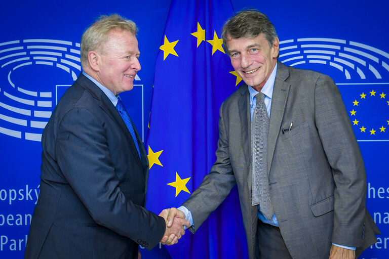 Fotografie 3: David SASSOLI, EP President meets with Janusz WOJCIECHOWSKI,  Commissioner-designate for Agriculture