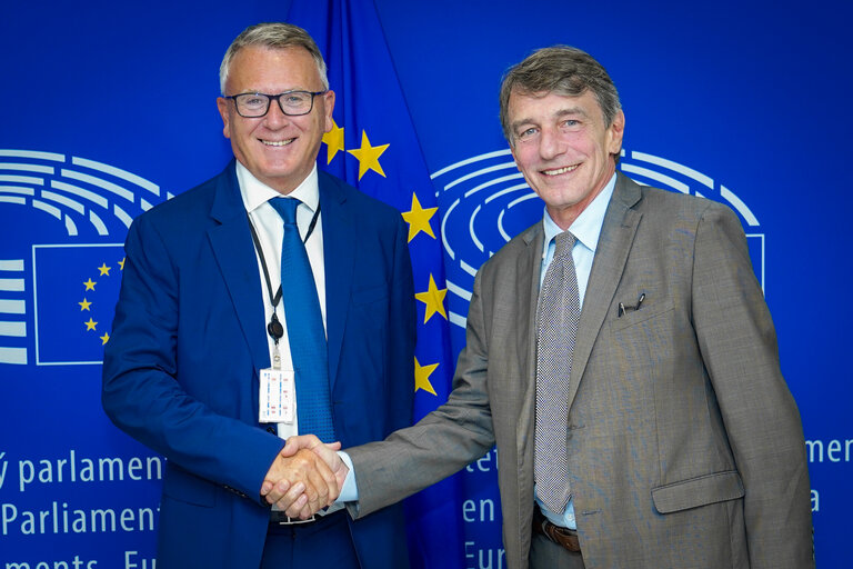 David SASSOLI, EP President meets with Nicolas SCHMIT,  Commissioner-designate for Jobs