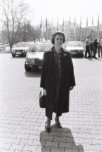 The MEP Baroness Diana ELLES during a session in Strasbourg in April 1980.