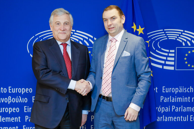 Fotografie 3: Antonio TAJANI, EP President meets with Nathan GILL