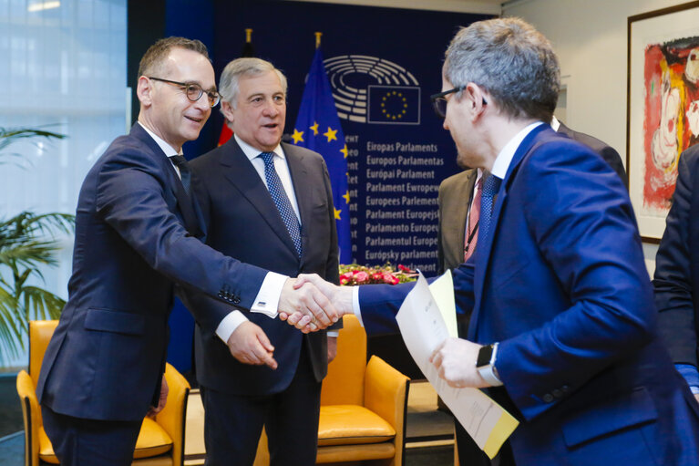 Photo 4: Antonio TAJANI, EP President meets with Heiko MAAS, German Federal Minister of Foreign Affairs