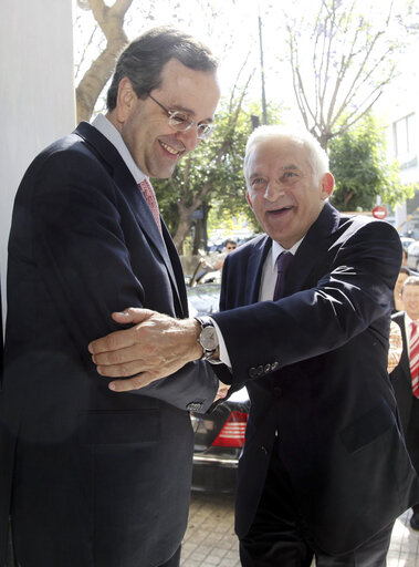 Photo 18 : Jerzy BUZEK pays an official visit to Greece