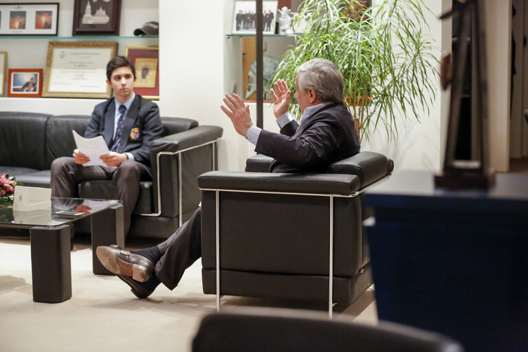 Fotografie 9: Antonio TAJANI - EP President meets with students from Cambridge