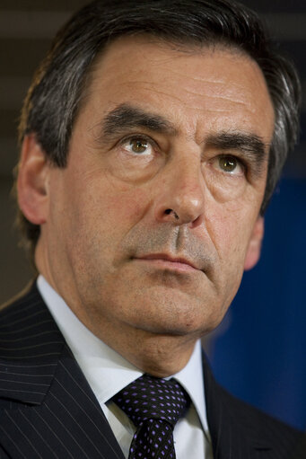 Fotografi 4: French Prime Minister François FILLON visits the EP in Strasbourg