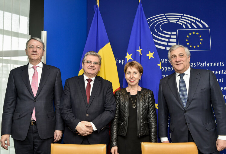 Lex signing ceremony in the presence of Antonio TAJANI, EP President and George CIAMBA, Romanian Presidency, Minister Delegate for European Affairs