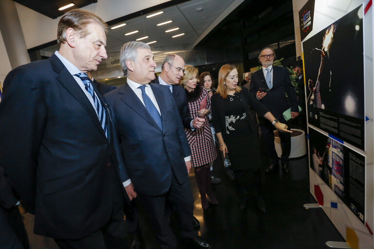 Opening of the exhibition  ' 40 Years of Spanish Constitution ' with Spanish Prime Minister