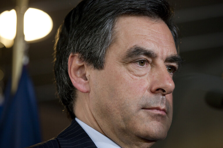 Fotografi 7: French Prime Minister François FILLON visits the EP in Strasbourg