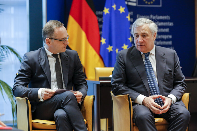 Fotografie 5: Antonio TAJANI, EP President meets with Heiko MAAS, German Federal Minister of Foreign Affairs