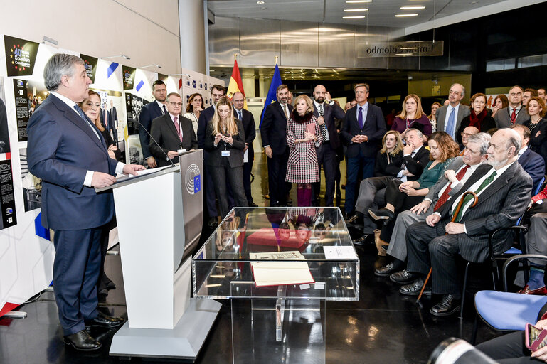 Opening of the exhibition  ' 40 Years of Spanish Constitution ' with Spanish Prime Minister