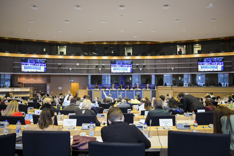 Fotografija 16: TRAN committee meeting. Vote on Transport/Mobility package