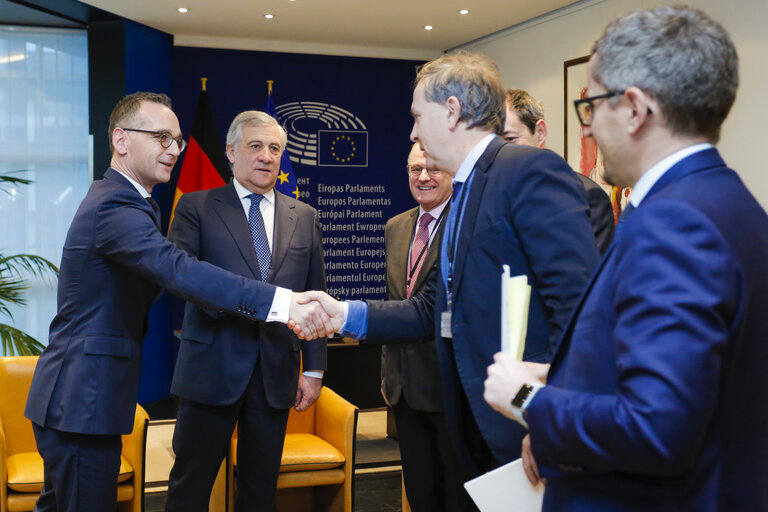 Fotografie 3: Antonio TAJANI, EP President meets with Heiko MAAS, German Federal Minister of Foreign Affairs