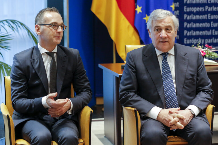 Fotografie 7: Antonio TAJANI, EP President meets with Heiko MAAS, German Federal Minister of Foreign Affairs