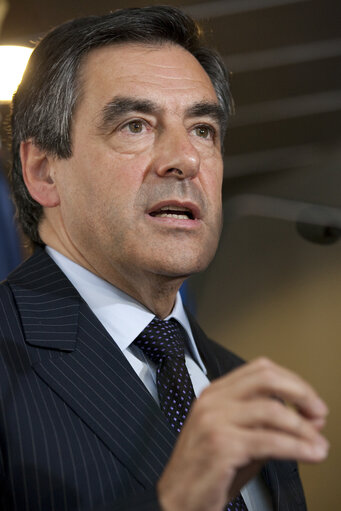 Fotografi 5: French Prime Minister François FILLON visits the EP in Strasbourg