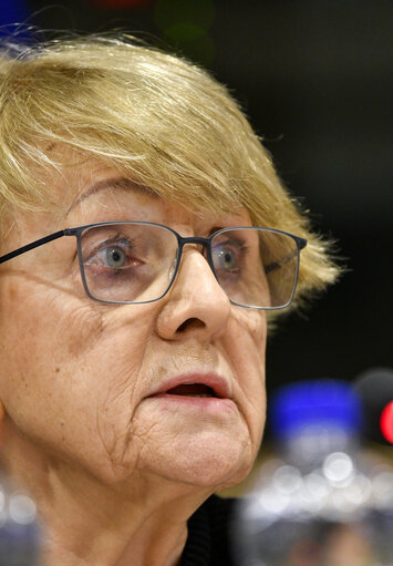 Photo 12: AFCO committee meeting - BREXIT : exchange of views on the state of play of the negotiations with Guy Verhofstadt, Parliament's coordinator for the negotiations on the UK withdrawal from the EU, and with Danuta Huebner, member of the Parliament's Brexit Steering Group