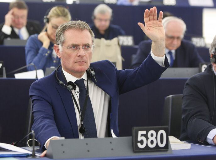 Photo 1: Philippe JUVIN in the EP in Strasbourg