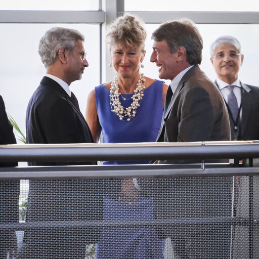 Fotografija 8: David SASSOLI - EP President meets with Subrahmanyam JAISHANKAR - Indian Minister for Foreign affairs