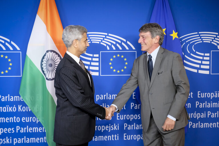 Fotografi 6: David SASSOLI - EP President meets with Subrahmanyam JAISHANKAR - Indian Minister for Foreign affairs