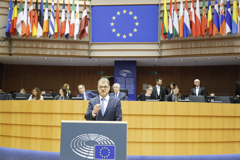 Φωτογραφία 7: Plenary session - Debate with Juha SIPILÄ, Finnish Prime Minister, on the Future of Europe