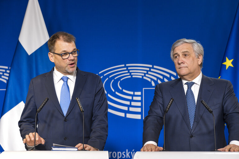 Fotografija 12: Visit of the Prime Minister of Finland - Press point