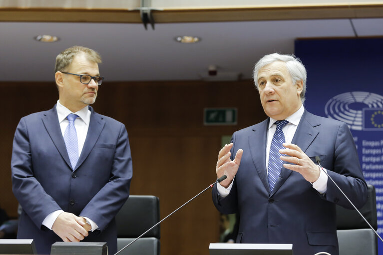 Φωτογραφία 18: Plenary session - Debate with Juha SIPILÄ, Finnish Prime Minister, on the Future of Europe