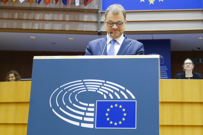 Φωτογραφία 5: Plenary session - Debate with Juha SIPILÄ, Finnish Prime Minister, on the Future of Europe