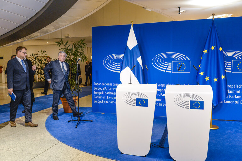 Fotografija 20: Visit of the Prime Minister of Finland - Press point