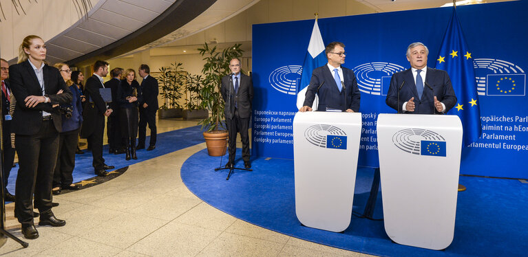 Fotografija 3: Visit of the Prime Minister of Finland - Press point