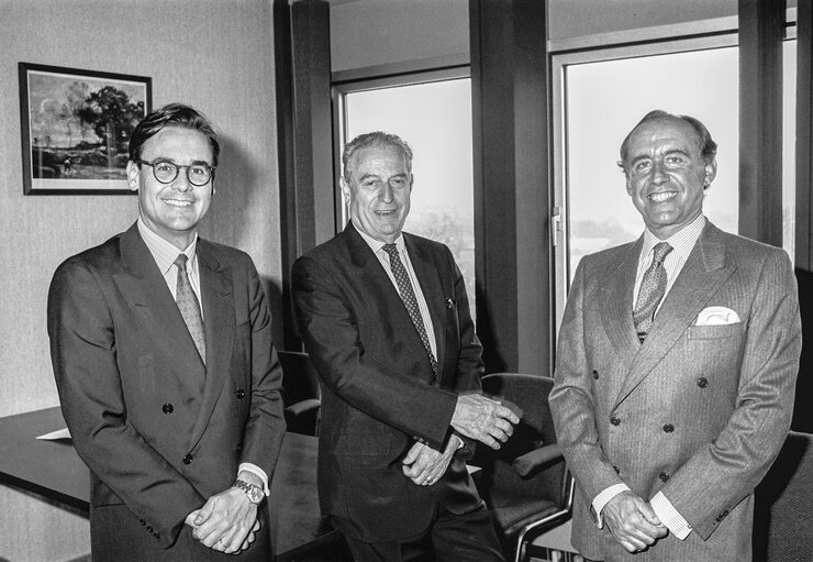 MEP Christian de la MALÈNE meets with guests at the European Parliament in Strasbourg