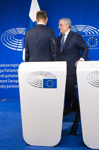 Fotografija 1: Visit of the Prime Minister of Finland - Press point