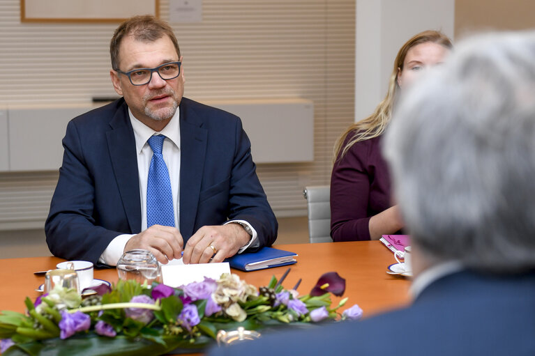 Photo 1: Visit of the Prime Minister of Finland - Bilateral meeting