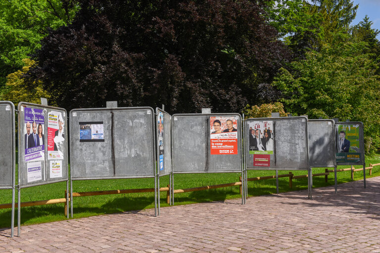 Fotó 9: European elections 2019 -  election campaign. Posters of French candidates