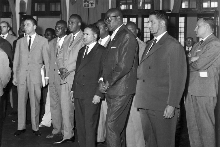 Fotografia 10: Meeting of the permanent joint committee after the EPA Conference with the Parliaments of the African States and Madagascar in Tananarive, Madagascar - 3rd to 5th october 1962 - City Hall