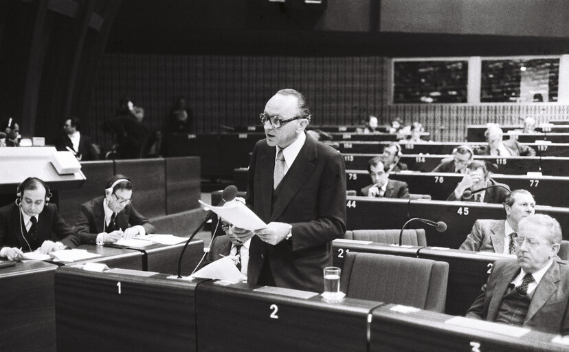 Plenary session in Strasbourg in January 1980Italian Presidency