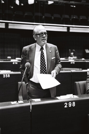 Zdjęcie 7: The MEP Kai NYBORG during a session in Strasbourg in January 1980.