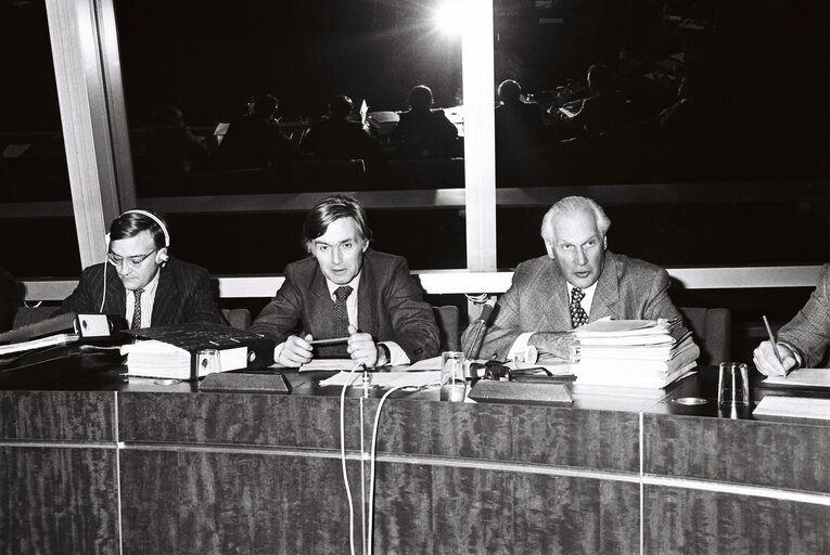 Plenary session in the hemicycle of Strasbourg in November 1979.Meeting