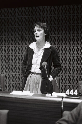 Photo 1 : The MEP Else HAMMERICH during a session in Strasbourg in January 1980.