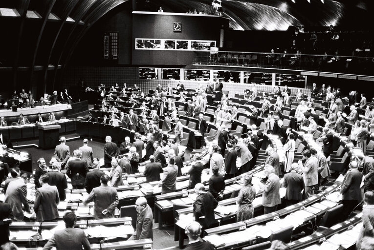 Plenary session in Strasbourg in October 1979.Vote