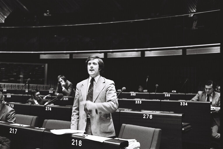 The MEP Winston James GRIFFITHS during a session in Strasbourg in November 1979.